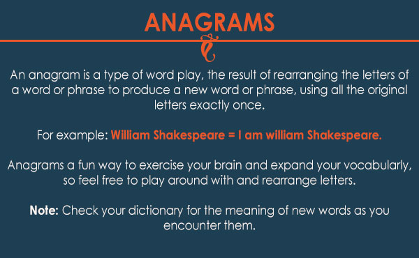 anagram words with letters