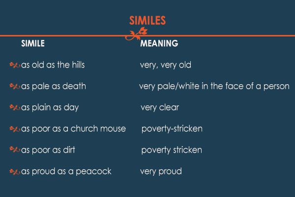 grammar questions how Similes   eLimu